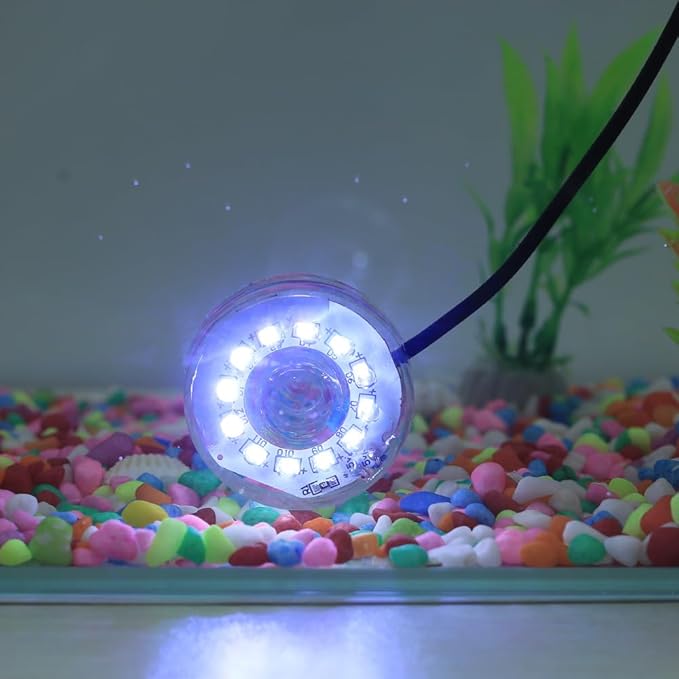 Fish Tank Light, Waterproof LED Aquarium Submersible Light USB Multicolor Decoration Light with Suction Cup for Fish Tanks Coral Tanks Aquatic Plant Tanks Mioyoow