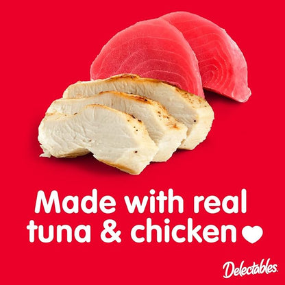 Hartz Delectables Bisque Lickable Cat Treats, Tuna & Chicken, 30 Count Hartz