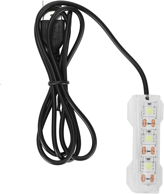 Small Aquarium Light, USB Desktop Fish Planted Tank Water Plant Mini Decoration Submersible Led Lamp Underwater Full Spectrum Used for Freshwater Saltwater Micro Landscape Daily Lighting Tiiyee