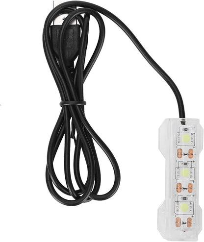 Small Aquarium Light, USB Desktop Fish Planted Tank Water Plant Mini Decoration Submersible Led Lamp Underwater Full Spectrum Used for Freshwater Saltwater Micro Landscape Daily Lighting Tiiyee