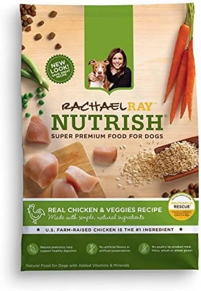 Rachael Ray Nutrish Premium Natural Dry Dog Food, Real Chicken & Veggies Recipe, 14 Pounds - PAWPICO