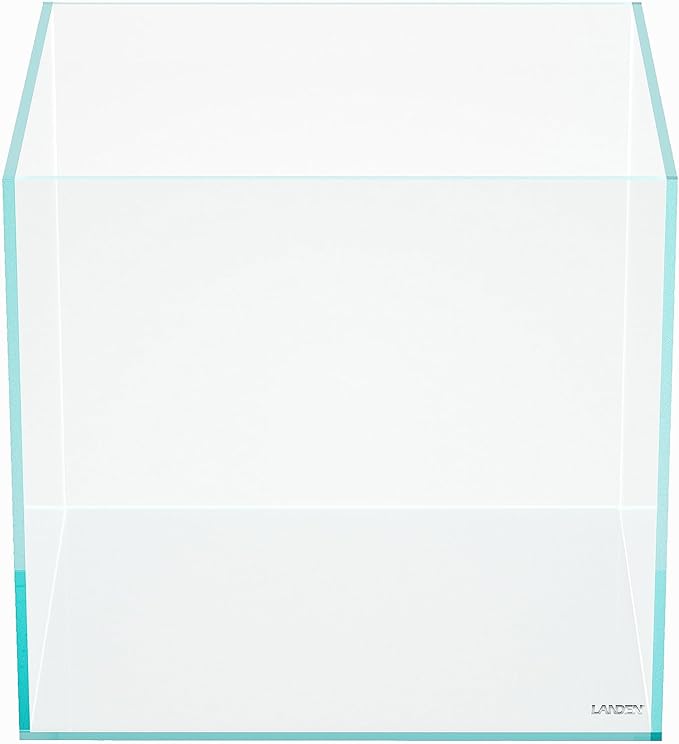 LANDEN 15.6 Gallon Cube Rimless Low Iron Aquarium Tank,15.7" L × 15.7" W × 15.7" H (40cm x 40cm x 40cm) 6mm Thickness with Nano Foam Leveling Mat Included Landen