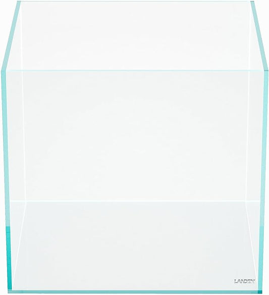 LANDEN 15.6 Gallon Cube Rimless Low Iron Aquarium Tank,15.7" L × 15.7" W × 15.7" H (40cm x 40cm x 40cm) 6mm Thickness with Nano Foam Leveling Mat Included Landen
