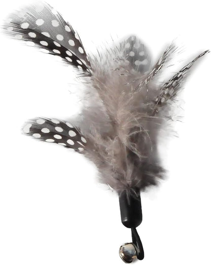 Cat Toys - No Chemical Dyeing Cat Feather Toys for Indoor Cats - Include Cat Wand and Natural Feather Refills - PAWPICO