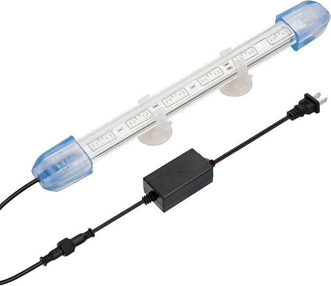 hygger 13.4" Ultra Bright Glass Submersible Aquarium Light, 9W COB LED Explosion-Proof Under Water Fish Tank Light, RGB LED Light for 14"-22" Freshwater Tanks hygger