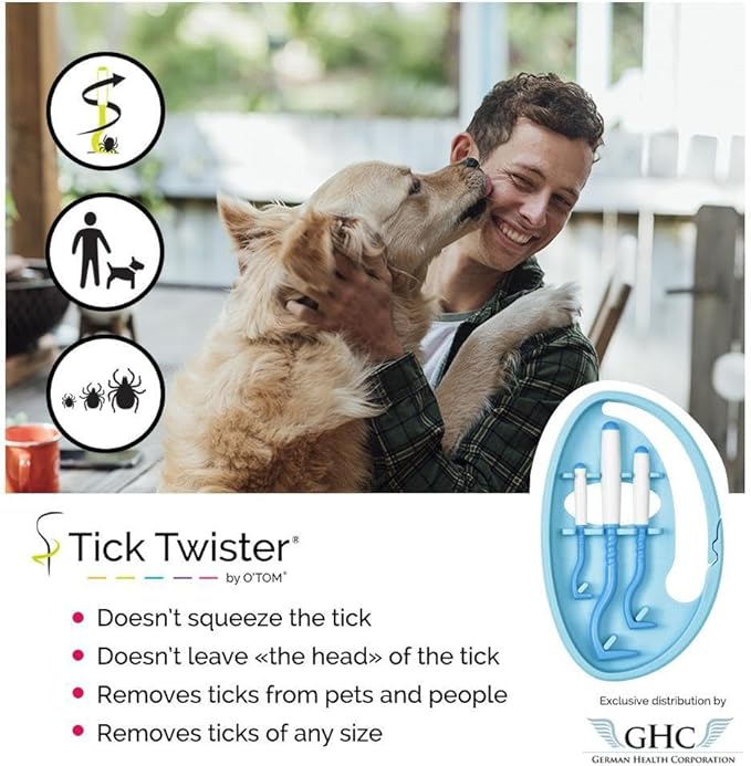 Tick Remover for Dogs and Human - Made in France - Tick Puller for Humans and Dogs - 3 Different Sizes - Dog Tick Removal Tool - Also for All Other Pets - Tick Nipper in Tick+Twister