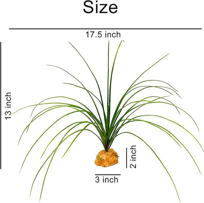 Woyrise Reptile Plants for Terrarium Decor, Amphibian Habitat Artificial Plants Bearded Dragon Tank Accessories fit Crested Gecko Leopard Lizard Chameleon Ball Python Snake Frog - Calamus Woyrise