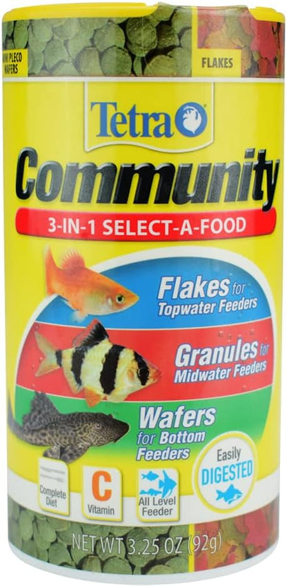 Tetra Community Select-A-Food Aquarium Fish Food (1 Can), 3.25 oz Tetra