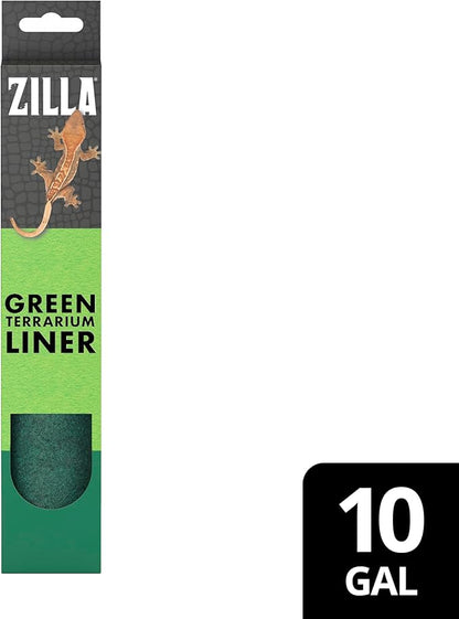 Zilla Reptile Terrarium Bedding Substrate Floor Liner, Green, 10G, 9.75" x 19.75" Zilla