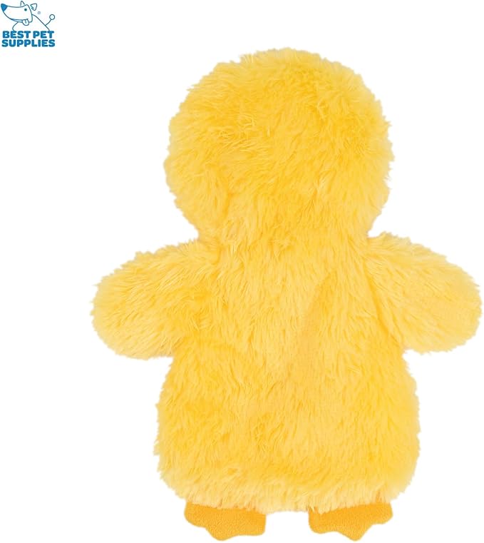 Best Pet Supplies Chicken Crinkle Plush Dog Toys for Interactive Play, Puppy and Senior Indoor Play, Colorful Chicken Toy Shape, Cute and Cuddly - Crinkle Chicken (Yellow) - PAWPICO