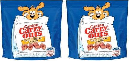 Canine Carry Outs Dog Treats, Beef & Cheese Flavor, 47 Ounce (Pack of 2) - PAWPICO