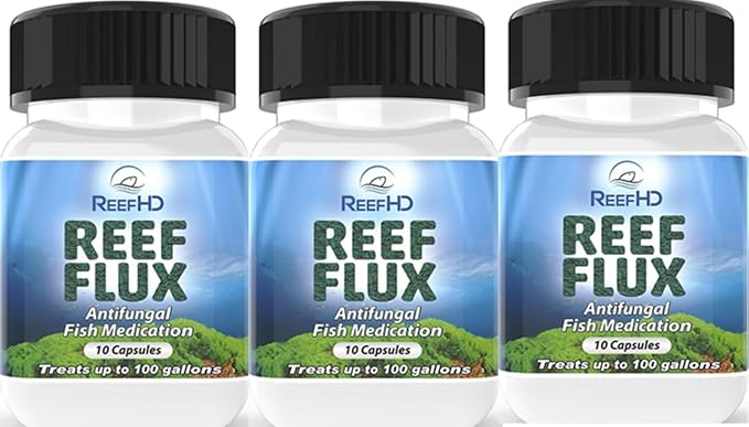 ReefHD Reeflux FIuconazole 200mg fungaI Fish lnfections lchthyophonus SaproIegnia KlLL Bryopsis Green Hair AIgae Aquarium Reef Flux AIgae Buster (3 Packs) PAWPICO