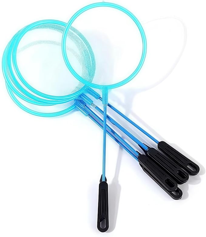 20pcs Aquarium Fish Net Cleaner Net Fish Tank Filter Nets, Brine Shrimp Sieve Fish Net High Density Mesh,Blue FKUMLUN