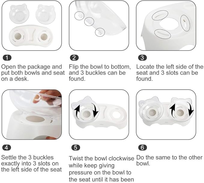 MILIFUN Cat Food Bowls Elevated Tilted, Anti Vomiting Orthopedic Kitty Bowls for Puppy and Bunny, Indoor Cats. - PAWPICO