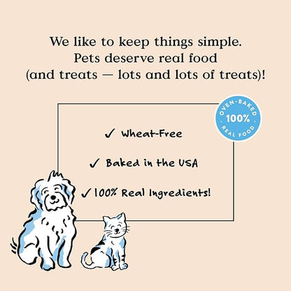 Bocce's Bakery 'Berries & Cream Treats for Dogs, Wheat-Free Everyday Dog Treats, Made with Real Ingredients, Baked in The USA, All-Natural Soft & Chewy Cookies, Cream Cheese & Blueberry, 6 oz - PAWPICO