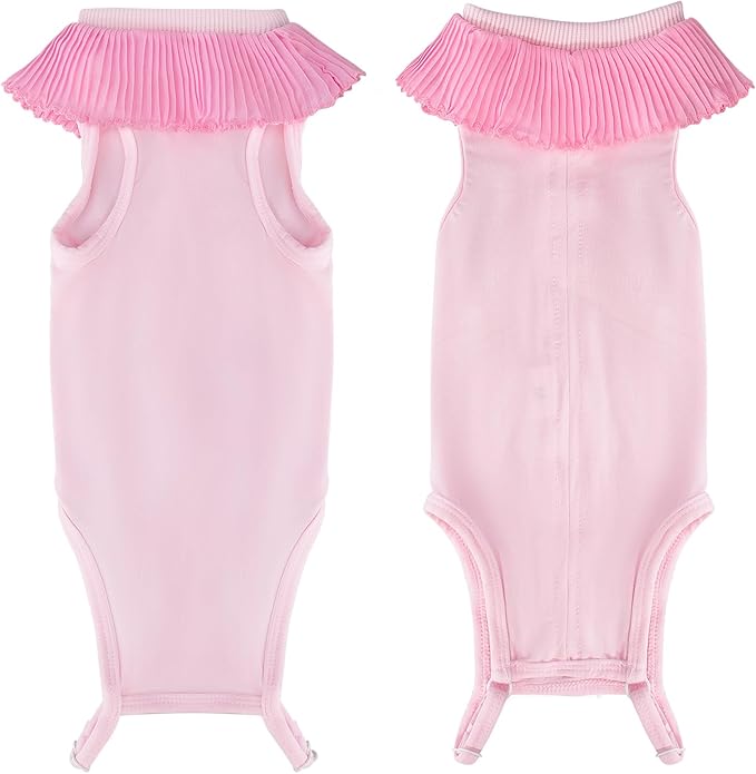 Cat Recovery Suit Cat Onesie for Cats After Surgery Female, Breathable Cat Surgery Recovery Suit for Abdominal Wounds Post-Surgery, Cat Surgical Spay Recovery Shirt for Cats Kitten Pink Small Coppthinktu