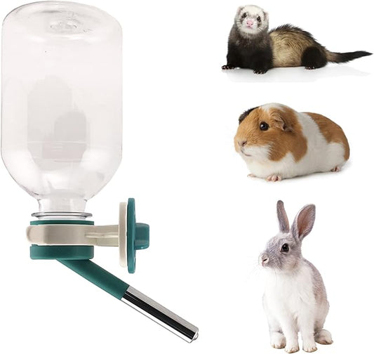 Choco Nose Patented No-Drip Water Bottle/Feeder for Guinea Pigs/Hamsters/Bunnies/Ferrets/Other Small Pets, Critters and Animals - for Cages, Crates or Wall Mount. 10.2oz. Nozzle 10mm, Green (C128) ChocoNosePetSupplyWeLovePetsLikeYouDo