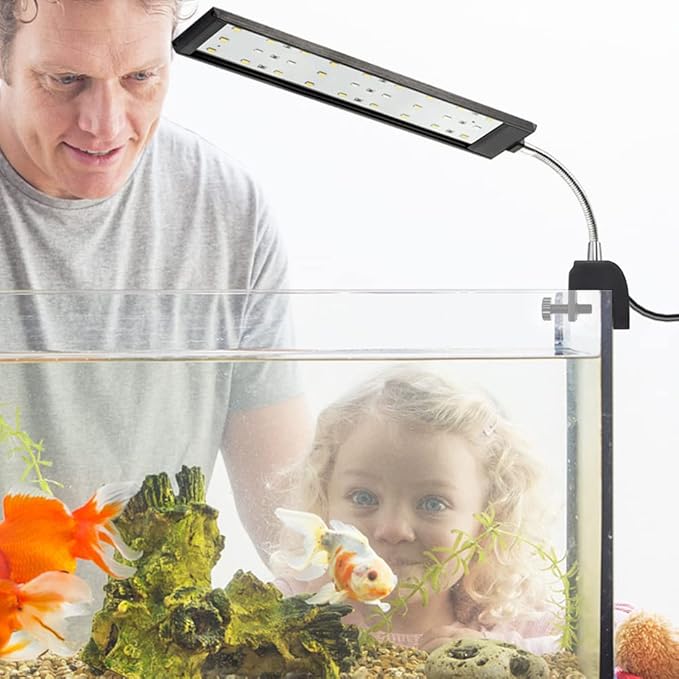 Aquarium Light Small LED Clip Light for Fish Tank 10W, 1 Yr Warranty DaToo