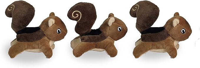 Hide and Seek Dog Toy, Stuffed Animal Tree House, Burrow Dog Toy, Hide and Seek Toy for Small Dogs (Replacement Animals, Squirrel) - PAWPICO