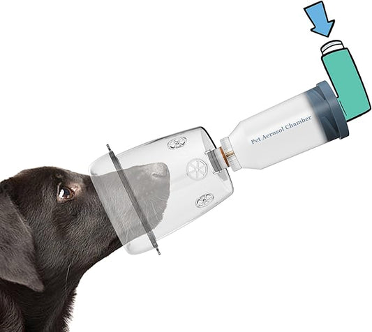 Canine Aerosol Chamber Inhaler Spacer for Cats, Dogs, Horse and Other Wildlife (M- Medium Dogs) WhaleSing