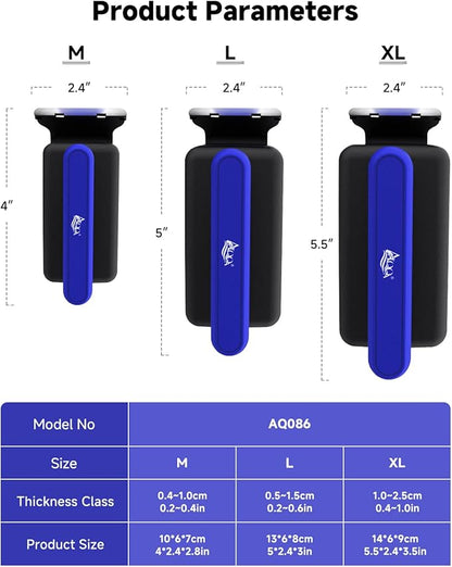 AQQA Magnetic Aquarium Fish Tank Glass Cleaner, Dual-Blades Algae Scraper Glass Cleaner Scrubber, Double Side Floating Aquarium Magnetic Brush for 0.2-0.4 Inch Thick Glass Aquariums Tank (M) AQQA