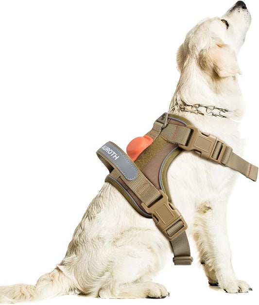 AUROTH Dog Harness for Large Dogs, Dog Vest Harness Large Size Dog, Large Dog Harness, No Pull Dog Harness for Large Dogs with Handle, XL Dog Harness, Army Yellow XL AurothPets