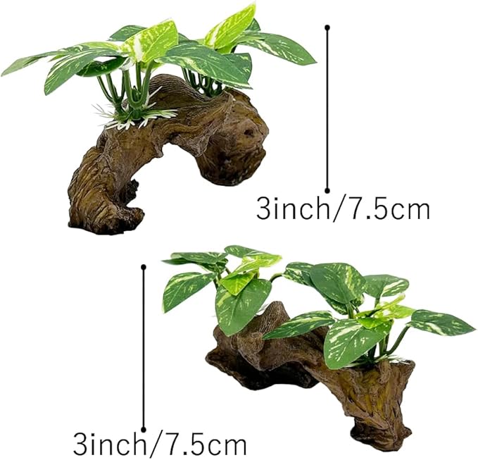 Smoothedo-Pets Fish Tank Decorations Aquarium Decor Ornaments Betta Silk Leaf pad Hammock Artifical Driftwood Cave Goldfish Bowl Accessories (Type-D) EnvironmentFriendlyArtificialPlasticPlantAquariumDecoration