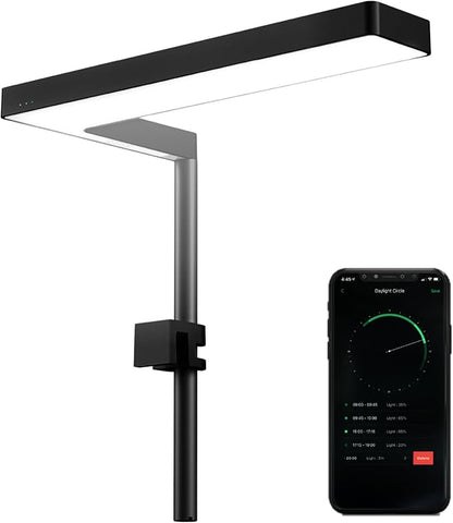 ONF Flat Nano+ 20-inch APP Remote Control Freshwater LED Aquarium Light, Timer Dimmable Day & Night Cycle, 2-9 Gallon Rimless Fish Tank, Terrarium Light for Potted Plant and Succulent IP54 Waterproof ONF