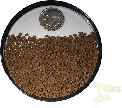 Xtreme Cichlid Peewee 1.5 mm Pellets - Proven Nutrition for Cichlids - Balanced Amino Acids, Boost Immune & Digestive Health, Color & Energy, Max Protein Freshwater Fish Food – USA Farm Grown (72oz) XtremeAquaticFoods