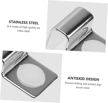 4Pcs Fish Tank Cover Brackets Durable Glass Lid Clips for Aquarium for Rimmed Aquariums Fish Tank Accessories BUGUUYO