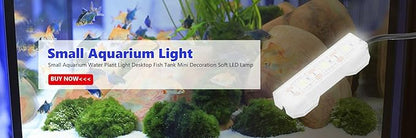 Small Aquarium Light, USB Desktop Fish Planted Tank Water Plant Mini Decoration Submersible Led Lamp Underwater Full Spectrum Used for Freshwater Saltwater Micro Landscape Daily Lighting Tiiyee