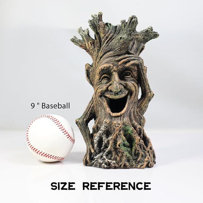 Fish Tank Accessories-Hollow Tree Trunk Aquarium Decorations Disney Aquarium Decorations for Betta Hideout Caves Large Aquarium Décor Thematic Ornaments PTFJZ