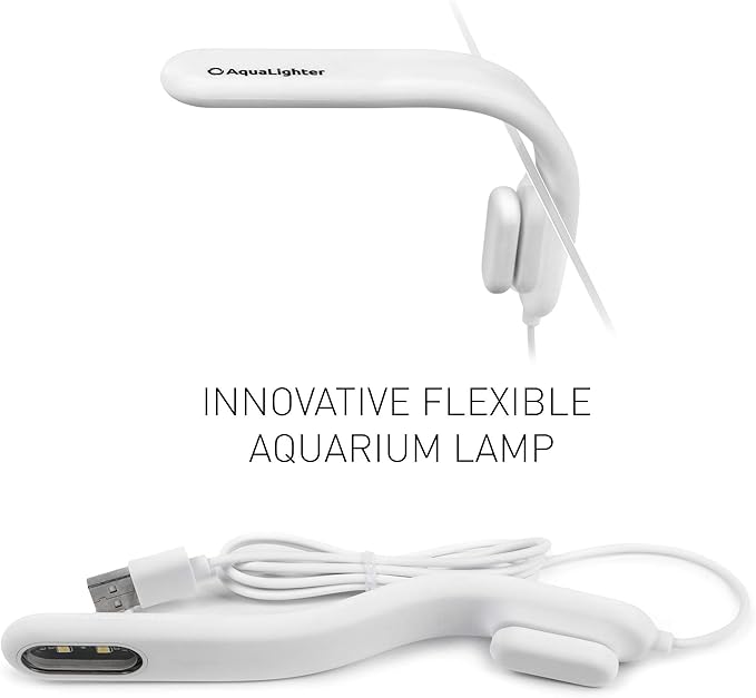 Fish Tank Light - Clip On Aquarium Light - Aquarium Light for Plants - LED Flexible Lamp for Freshwater Small Aquarium Light - PicoSoft White 5 Gallon Aqualighter
