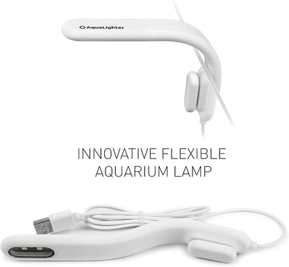 Fish Tank Light - Clip On Aquarium Light - Aquarium Light for Plants - LED Flexible Lamp for Freshwater Small Aquarium Light - PicoSoft White 5 Gallon Aqualighter