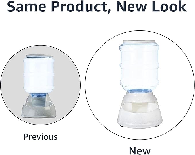 Amazon Basics Gravity Pet Food Feeder for Dogs and Cats, Small, 6-Pound Capacity, Gray - PAWPICO