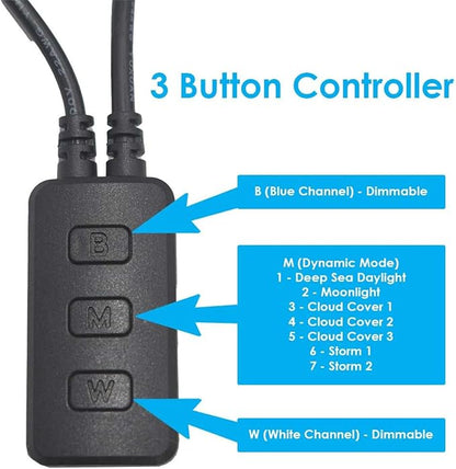 CURRENT Orbit Marine NANO LED 16 Watt Reef LED Saltwater Marine Aquarium Coral Light with Dimming, Moonlight, Cloud Cover & Lighting Storm Clip On Small Fish Tank w/Mounting Bracket (4095) Current+USA