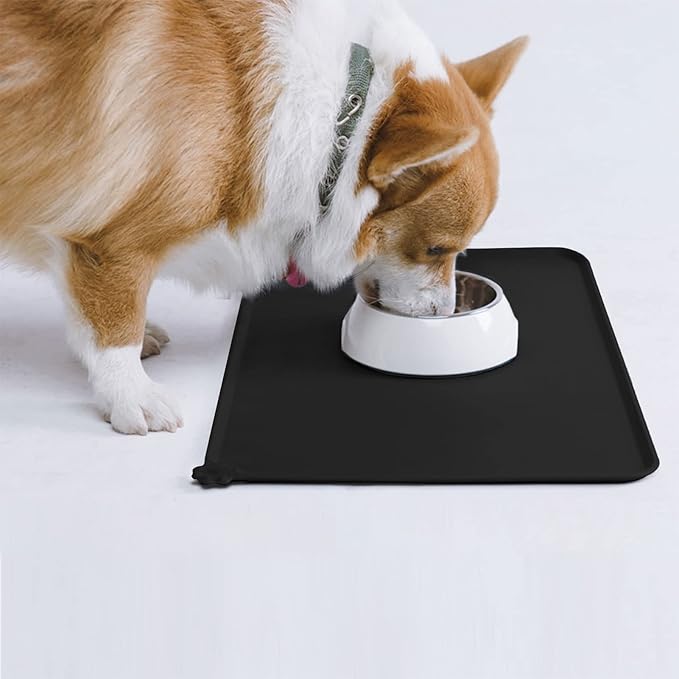 AUDWUD Silicone Waterproof Dog Cat Pet Feeding Mats,Anti-Slip Pet Bowl Mats,Pet Feeding Mat - PAWPICO