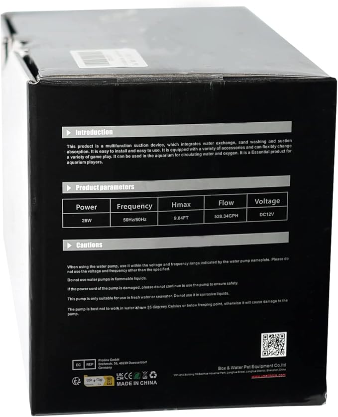 boxtech Upgraded Electric Aquarium Cleaner, 12V DC/28W Auto Fish Tank Gravel Cleaning kit 6 in 1 Change Water and Wash Sand Filter for Aquarium 10-200 Gallon Boxtech