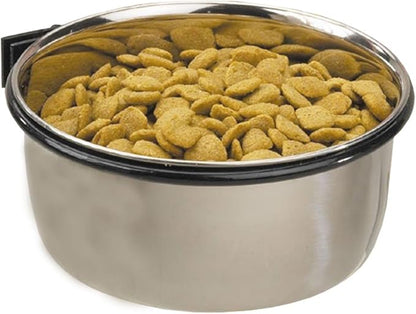 ProSelect 8-Ounce Stainless Steel Coop Cups for Pet Food – Pet Bowls Attaches Securely to Cage with Plate and Wingnut PetEdge
