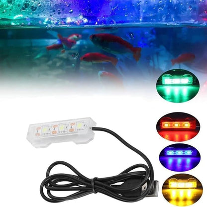 1Pc Blue Light Small Aquarium Led Light, Multicolor Led Fish Tank Light for Freshwater Plants Aquarium Accessories Aquarium Lights Galepromot