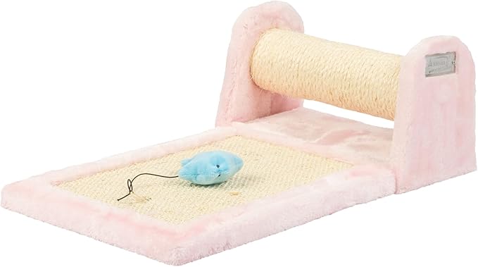 Armarkat Rolling Cat Scratcher Toy, Real Wood Sisal Scratching Board for Cats Training - PAWPICO