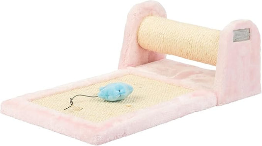 Armarkat Rolling Cat Scratcher Toy, Real Wood Sisal Scratching Board for Cats Training - PAWPICO