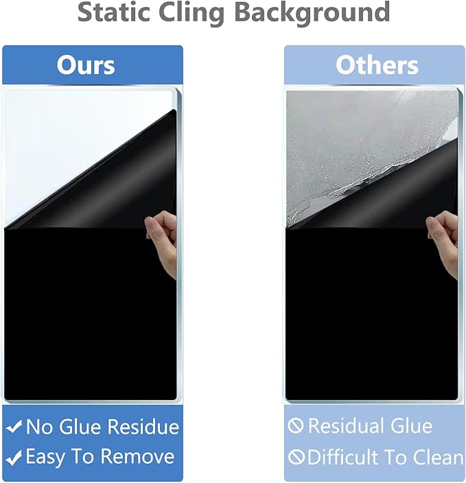 Aquarium Background Static Cling Black Fish Tank Background Wallpaper Fish Tank Backdrop Vinyl Aquarium Poster Background 47 x 18 in XCNO