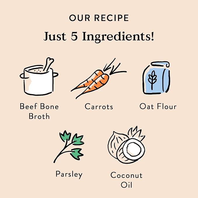 Bocce's Bakery Oven Baked Bone Broth Treats for Dogs, Wheat-Free Everyday Dog Treats, Made with Real Ingredients, Baked in The USA, All-Natural Biscuits, Beef Bone Broth, Carrots, & Parsley, 5 oz - PAWPICO