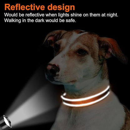 Joytale Dog Collar,Soft Neoprene Padded Breathable Nylon Pet Collar Adjustable for Large Dogs,Orange,L - PAWPICO