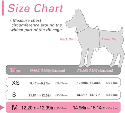 Dog Harness for Small Dogs, Small Dog Harness and Leash Set, Honeycomb Grid, Reflective Lightweight Harness & Anti-Twist Pet Lead,Dog Harness(Multi Color, Size: XS-S-M) (M, Pink) PAWPICO