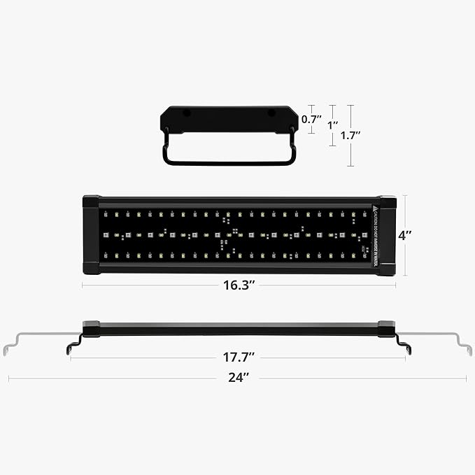 NICREW 20W Saltwater Aquarium Light, Marine LED Reef Light for Corals, Programmable Timer Controller, 18 to 24-Inch NICREW
