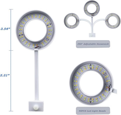 Upgraded Aquarium Light Clip On Fish Tank LED Light Small USB Light Dimmer Multi-Color White+Warm Yellow+Yellow 1 to 5 Gal (Adapter NOT Included, No Timer) PUEUTU