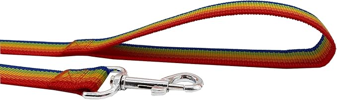 Nylon Dog Training Leash, Traction Rope, 4Ft /5 Foot /6 Feet Long, 5/8 inch 3/4 Inch 1 Inch Wide, for Small and Medium Dogs (3/4'' x 4 F, Rainbow) TAIDA