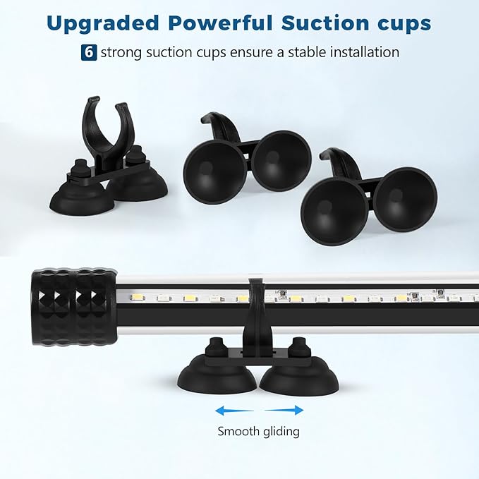 Tatub 36'' Submersible Aquarium Light with 3 Lighting Modes,12.7W Full Spectrum Led Fish Tank Light with 10 Levels of Brightness,Underwater Aquarium Lights for Fish Tank with Timer Auto On/Off Tatub